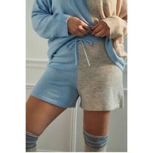 Anthropologie Saturday‎ Sunday Lea Colorblock Sweater Shorts Knit Lounge Sz L
